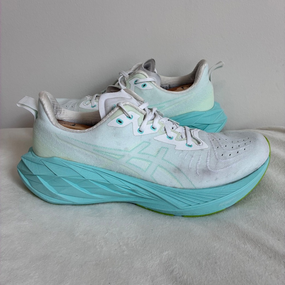 ASICS Novablast 3 Mens Running Shoes Mint Green Blue 1011B693 Size 11.5